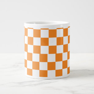 Chequered jumbo coffee mug