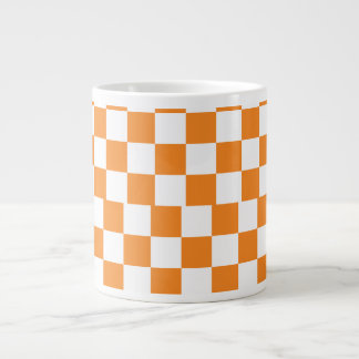 Chequered jumbo coffee mug