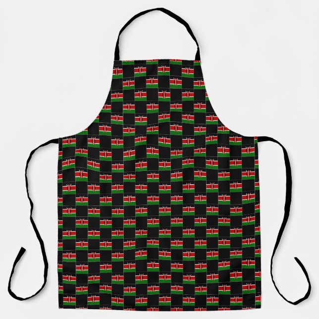 Chequered Kenya Flag Pattern  Apron (Front)