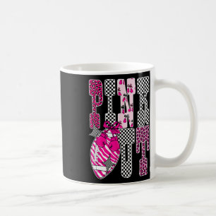 Chequered Leopard Pink Out Football Breast Cancer Coffee Mug