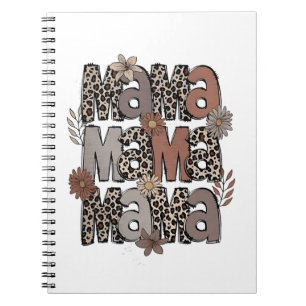 Chequered Leopard Race Funny Mum Race Mummy Notebook