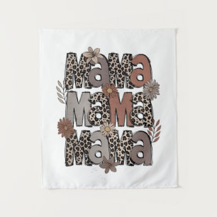 Chequered Leopard Race Funny Mum Race Mummy Tapestry