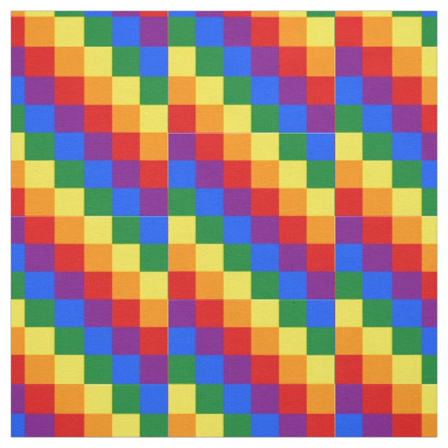 Chequered  LGBT pattern Fabric (Swatch)