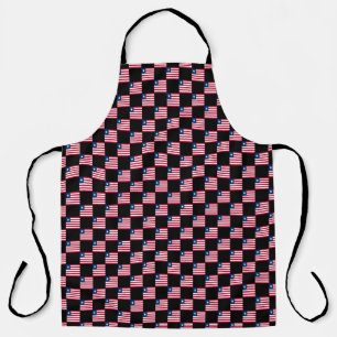 Chequered Liberia Flag Pattern Apron