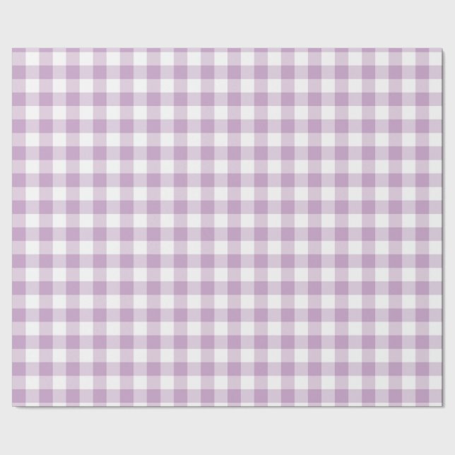 Chequered lilac and white wrapping paper (Seam)