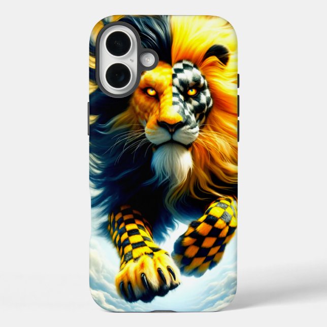 Chequered Lion Phone Case (Back)
