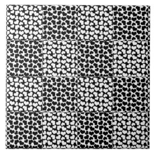 Chequered Love in Black and White Ceramic Tile