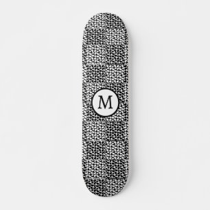 Chequered Love in Black and White  Skateboard