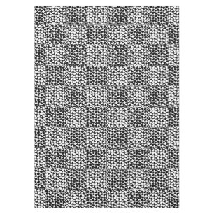 Chequered Love in Black and White Tablecloth