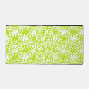 Chequered Love in Lime Green and White Desk Mat