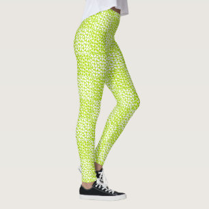 Chequered Love in Lime Green and White  Leggings