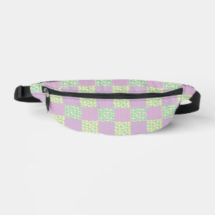 Chequered Love-Pastel Pink, Yellow, Purple & Green Bum Bags