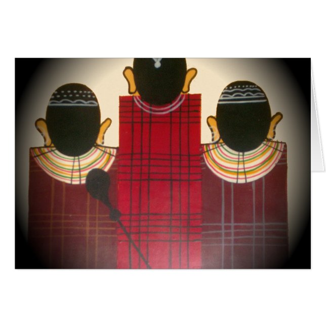 Chequered Maasai Family Portrait (Front Horizontal)