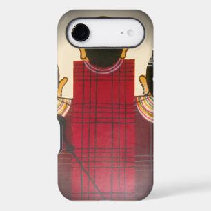Chequered Maasai Family Portrait   Abstract Herita