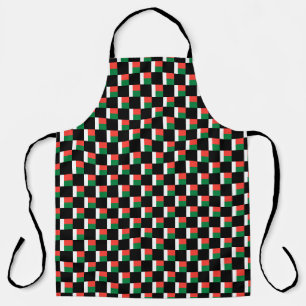 Chequered Madagascar Flag Pattern  Apron