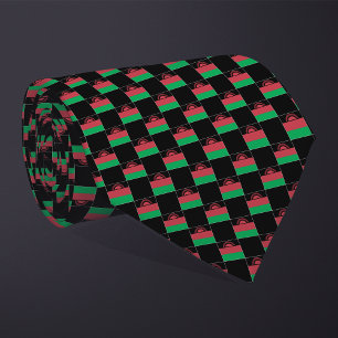 Chequered Malawi Flag Pattern Tie
