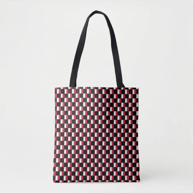 Chequered Malta Flag Pattern  Tote Bag (Front)