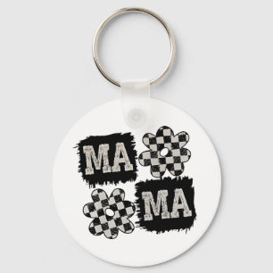 Chequered Mama Mothers Day Mum to Be Key Ring
