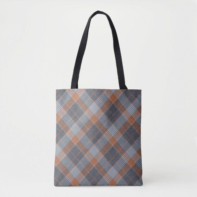 Chequered material tartan pattern textile texture  tote bag (Front)