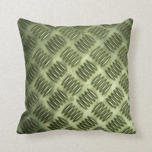 Chequered Metal Stainless Steel Flooring Texture Cushion