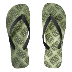 Chequered Metal Stainless Steel Flooring Texture Thongs