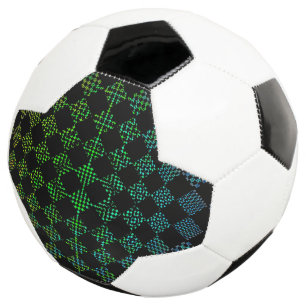 Chequered Moire by Kenneth Yoncich Soccer Ball
