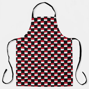 Chequered Monaco Flag Pattern  Apron