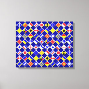 Chequered Nautical Signal Flags Decor