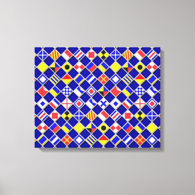Chequered Nautical Signal Flags Decor (Front)
