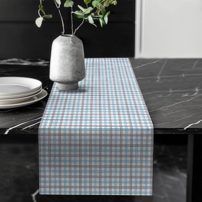 Chequered Navy Table Runner for Kitchen or Party (Checkered Navy Table Runner for Kitchen or Party)