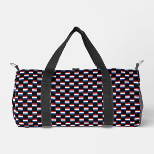 Chequered Netherlands Flag Pattern Duffle Bag