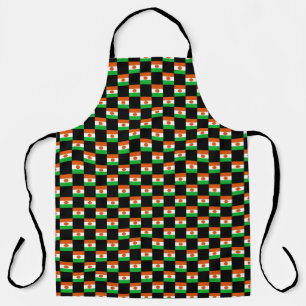 Chequered Niger Flag Pattern Apron