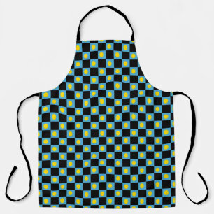 Chequered Palau Flag Pattern Apron