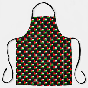 Chequered Palestine Flag Pattern  Apron