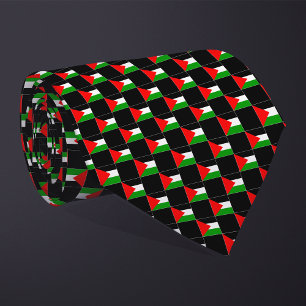 Chequered Palestine Flag Pattern Tie