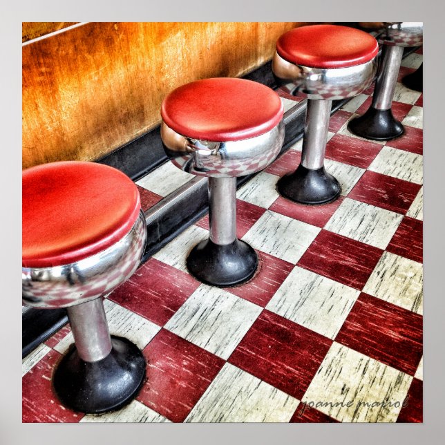 Chequered Past Square Poster Print (Front)