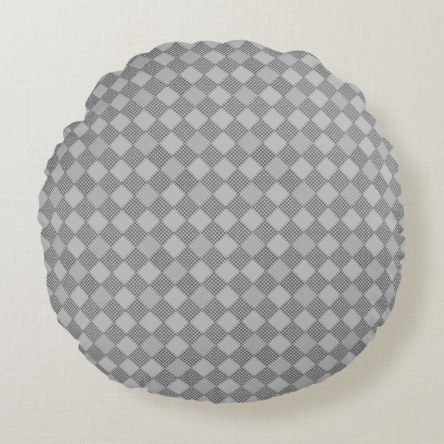 Chequered patches pattern 01 w round cushion (Front)