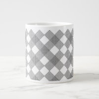 Chequered patches pattern black and white