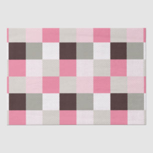 Chequered Patchwork Pattern Tissue Paper