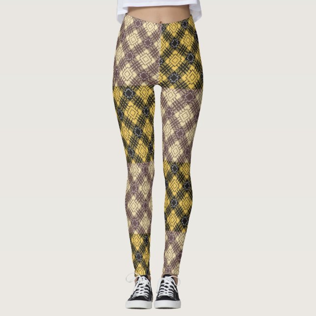 Chequered Pattern.02 Leggings (Front)
