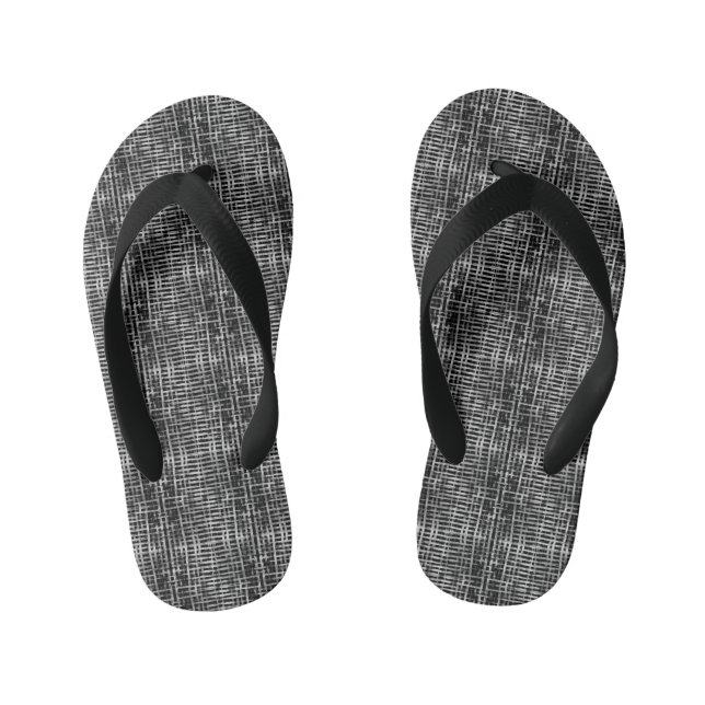Chequered Pattern.06 Kid's Thongs (Footbed)