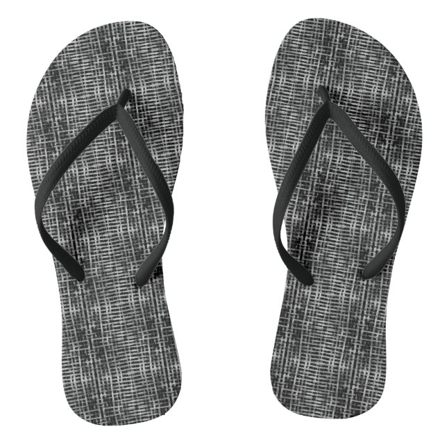 Chequered Pattern.06 Thongs (Footbed)