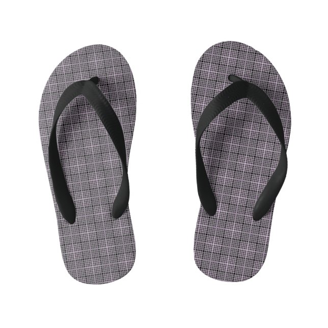 Chequered Pattern.08 Kid's Thongs (Footbed)
