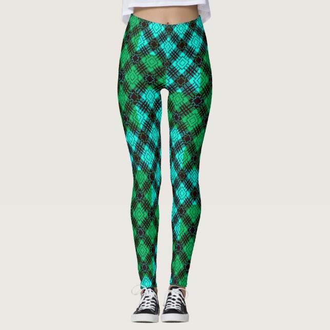 Chequered Pattern -12A Leggings (Front)