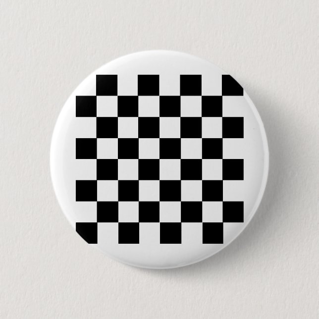 Chequered Pattern 6 Cm Round Badge (Front)