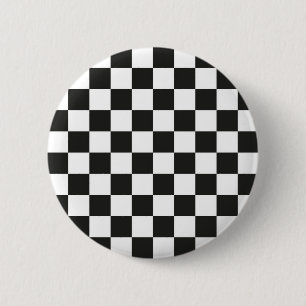 Chequered pattern 6 cm round badge