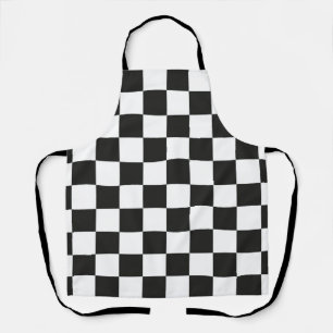 Chequered pattern apron