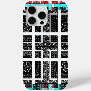 Chequered Pattern Art Print iPhone 15 Pro Max Case