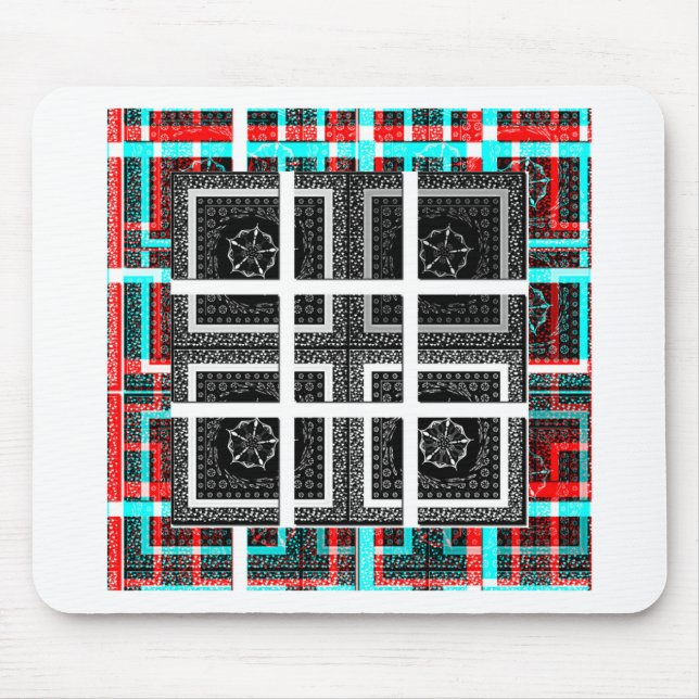 Chequered Pattern Art Print Mouse Pad (Front)