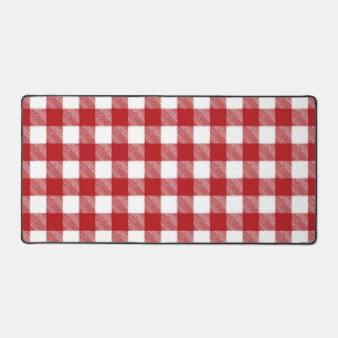 Chequered pattern desk mat